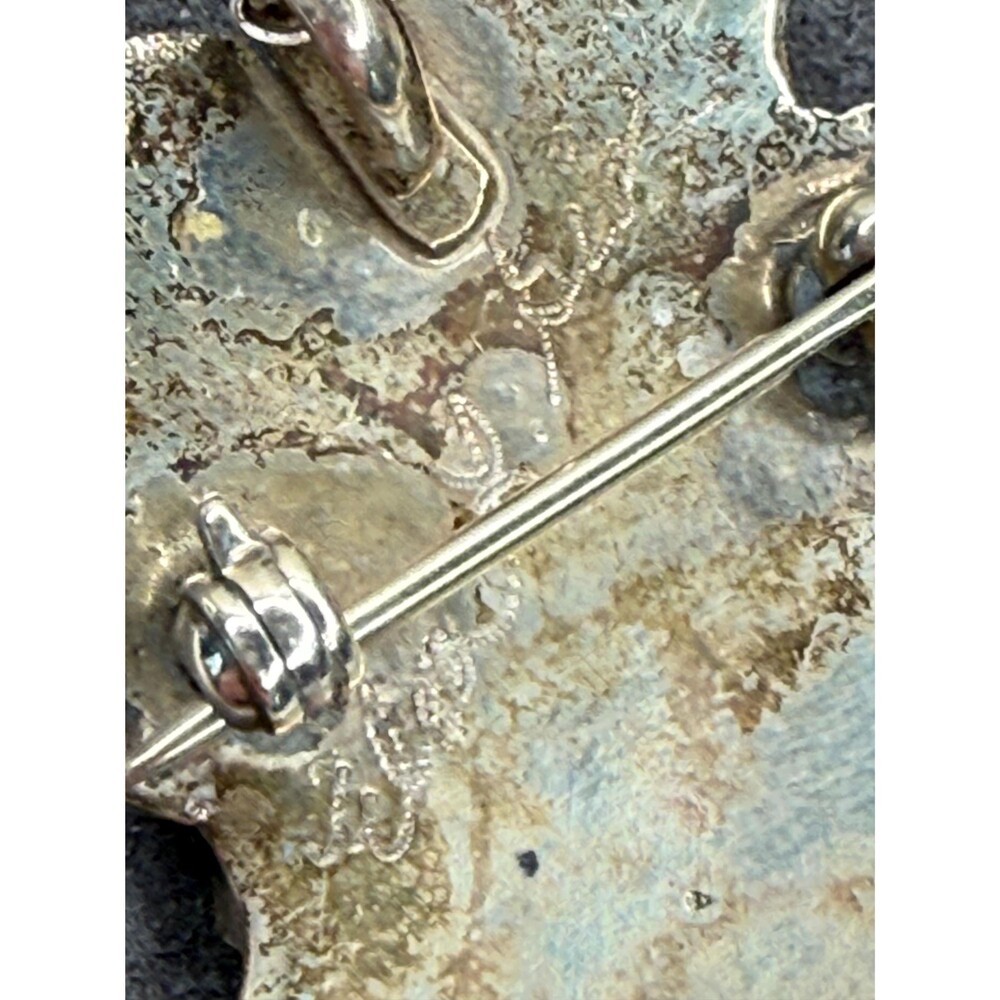 Signed Zuni Sterling Hummingbird Necklace - Picture 5 of 9